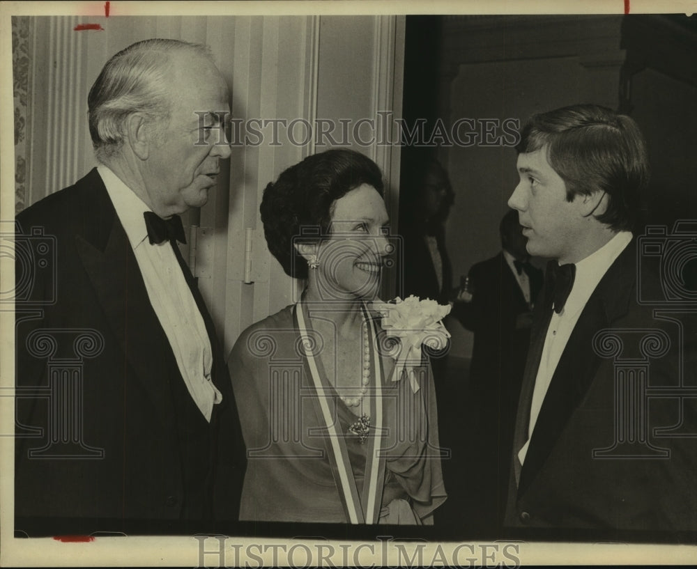 1978 Armstrongs with Charles Bondurant at Humanitarian Award dinner - Historic Images