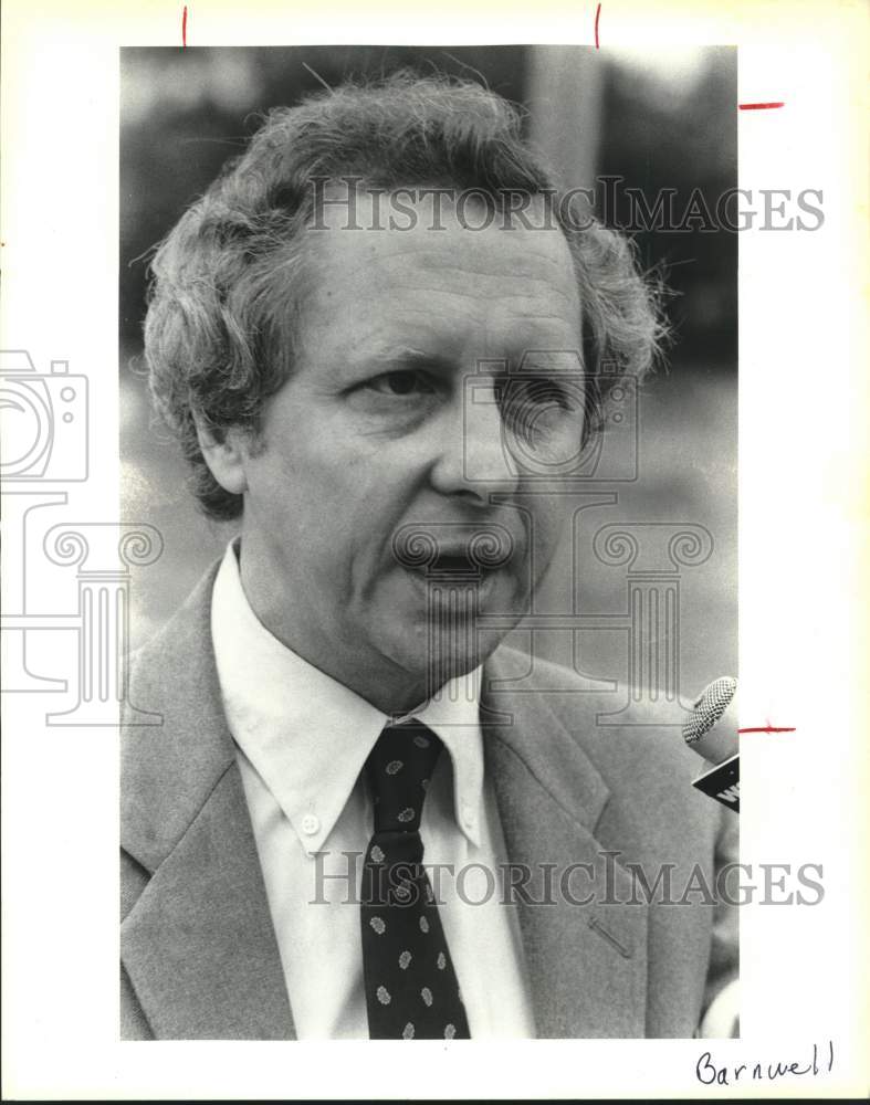 1987 Press Photo Aquifier Protetction Association president George Barnwell - Historic Images