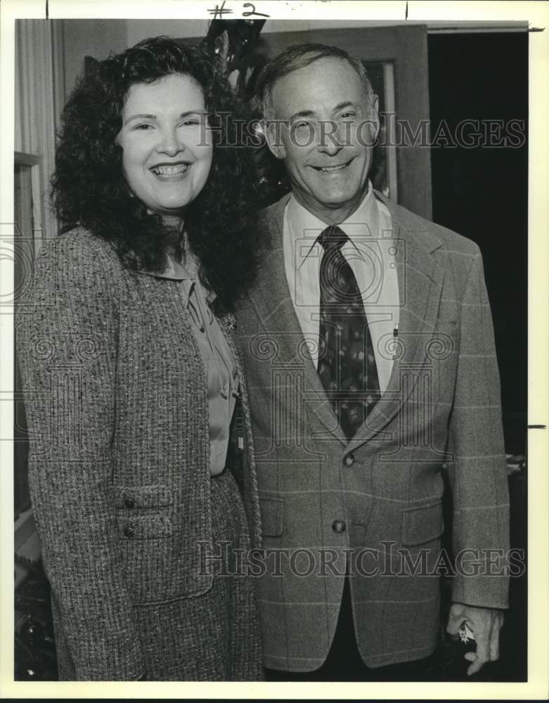 1989 Press Photo Shirley Wills and Bob Alyn, San Antonio Festival reception - Historic Images