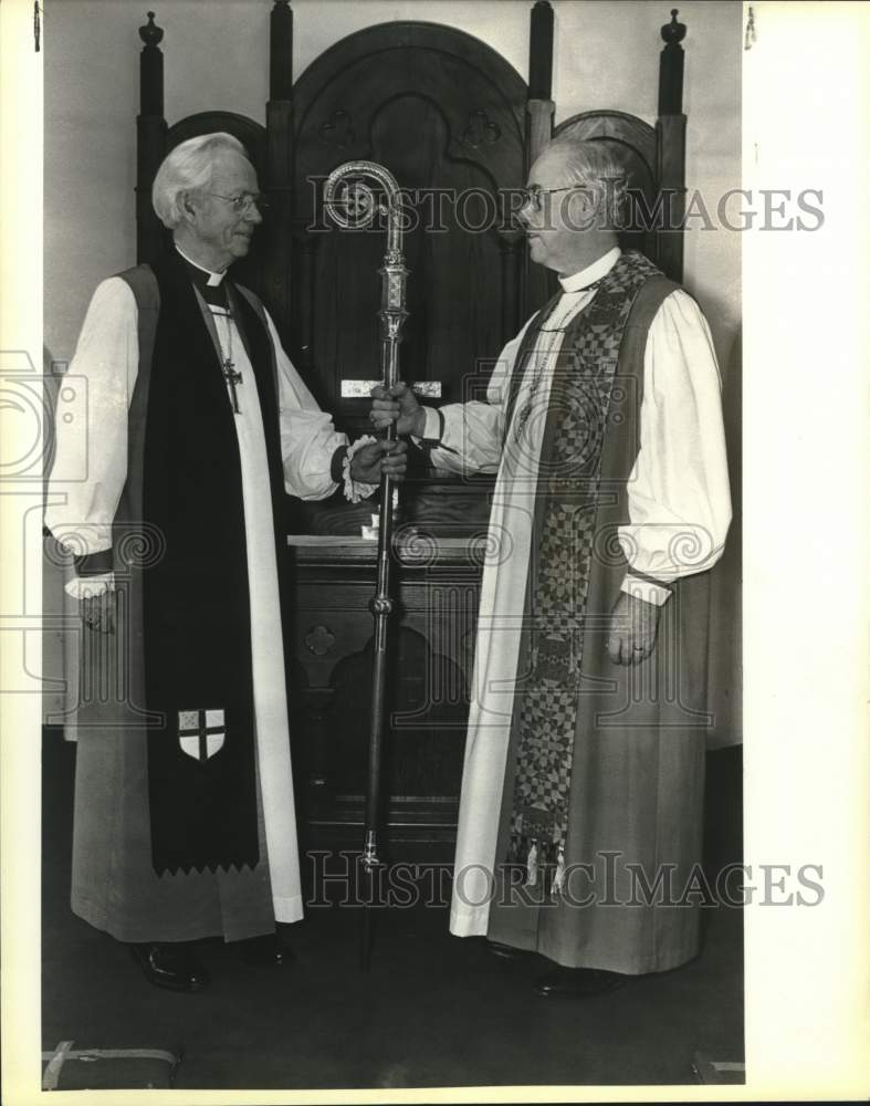 1987 Press Photo Bishop Scott Field Bailey and Bishop John MacNaughten - Historic Images