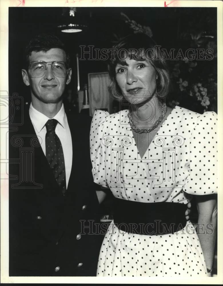 1990 Press Photo Steven and linda Bailey, American Heart Association dinner - Historic Images