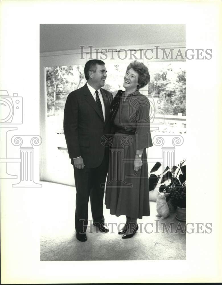 1991 Press Photo Rex and Betty Ball, Institute of Texan Cultures reception - Historic Images
