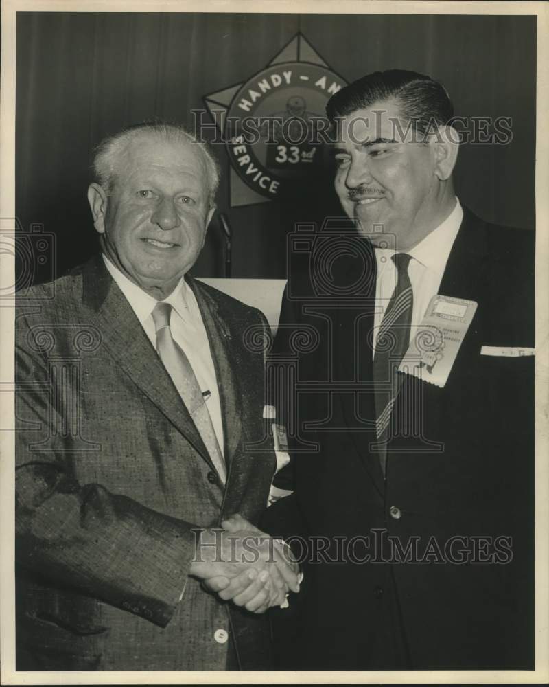 1961 A. L. Becker and Official at Event - Historic Images
