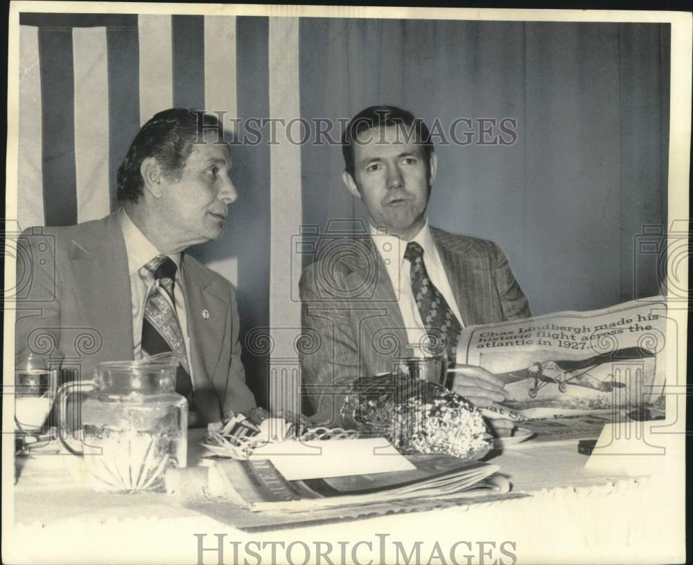Press Photo Frank Benmeich and Abraham &quot;Chick&quot; Kozen at Event - saa05366-Historic Images