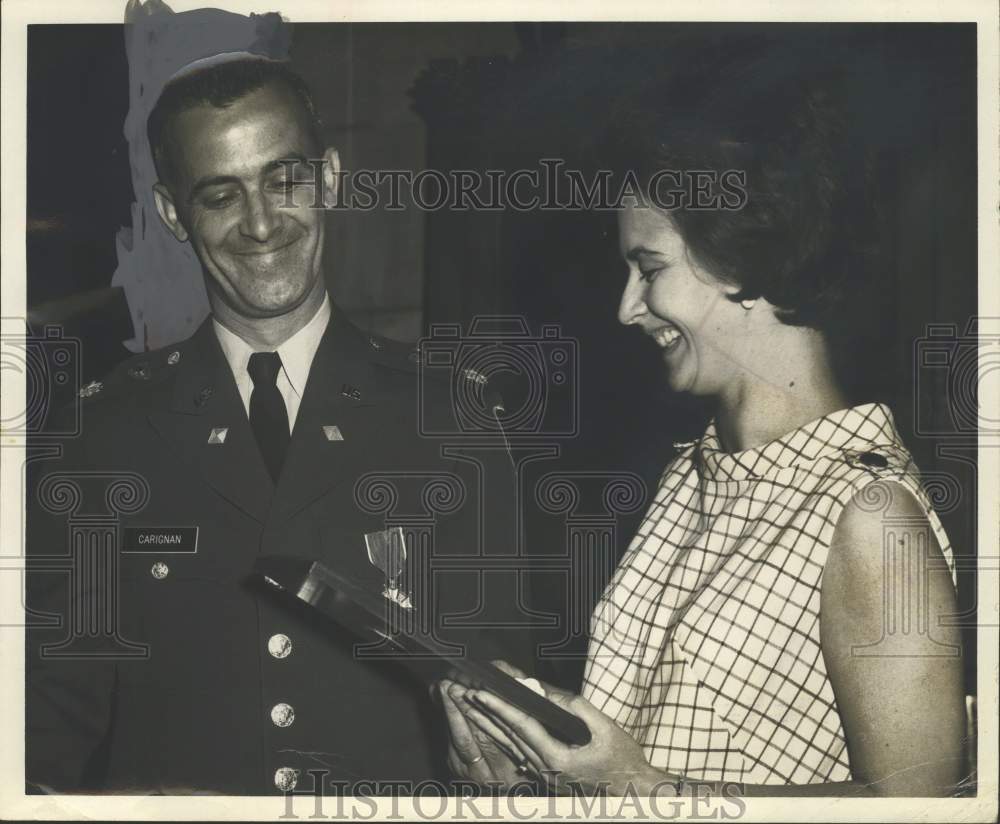 1968 Lieutenant Colonel Robert Carigan and Wife at Retirement Event - Historic Images