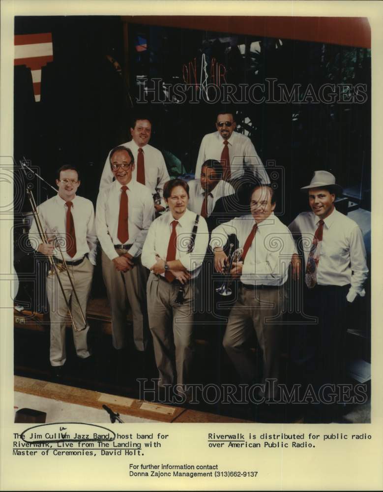 Press Photo The Jim Cullum Jazz Band, host band for Riverwalk, Live Band - Historic Images