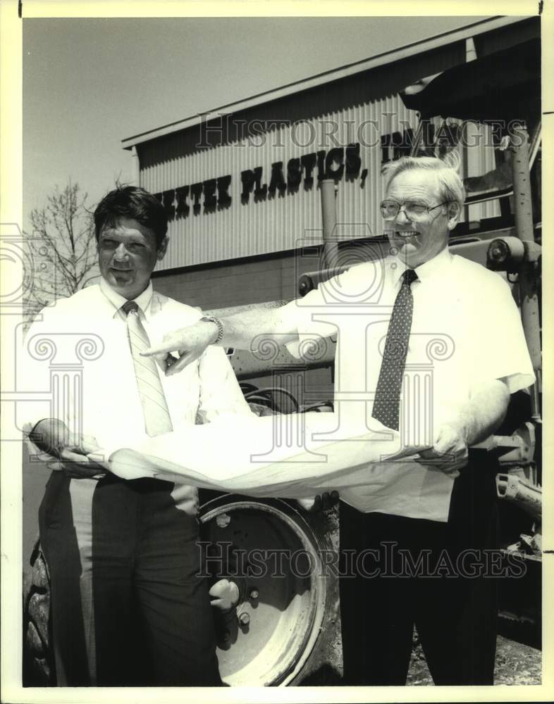 Brian McDonough and George Freeborn, Textek Plastics Inc., Texas - Historic Images