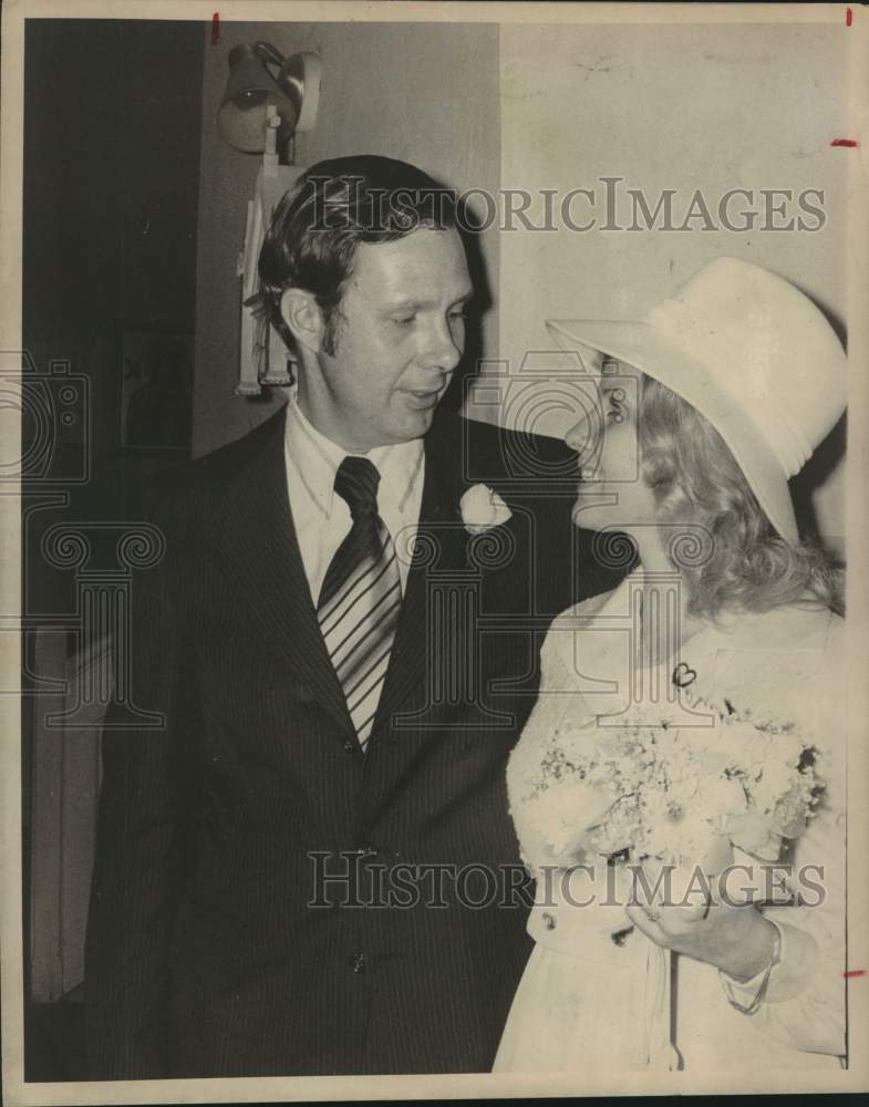1973 Press Photo James Nowling and Bride - Historic Images