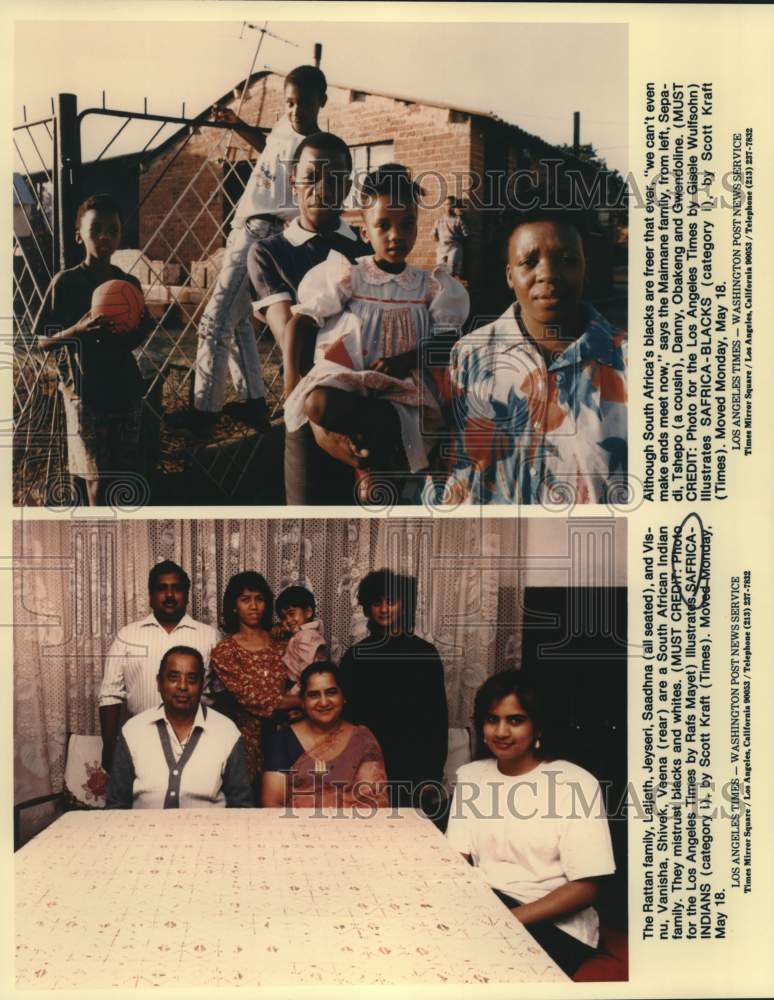 The Rattan and the Maimane Families of South Africa at Homes - Historic Images