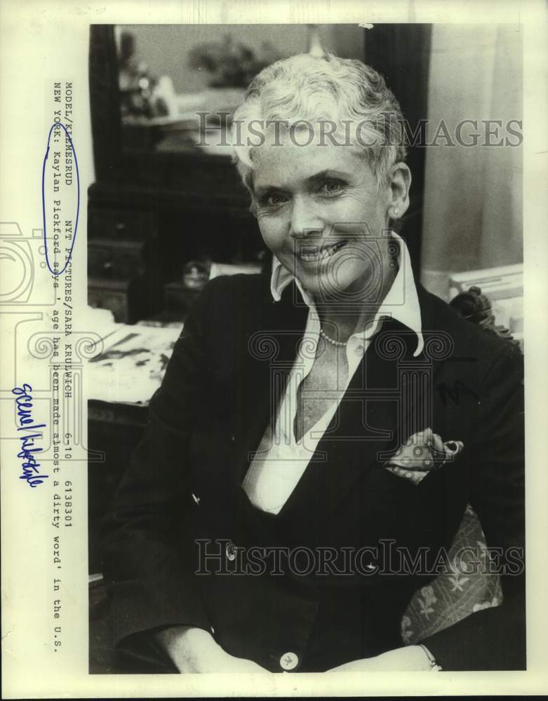 Press Photo Model Kaylan Pickford, New York - Historic Images