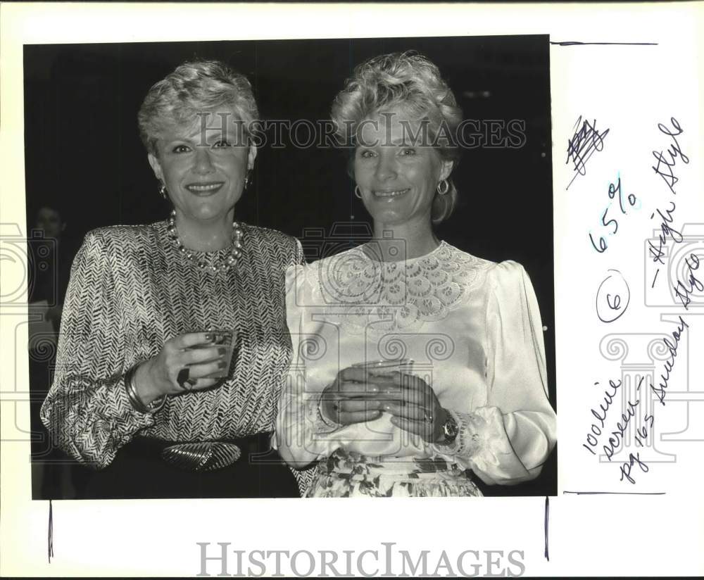 1985 Press Photo Symphony League Fashion Show attendees, Texas - Historic Images