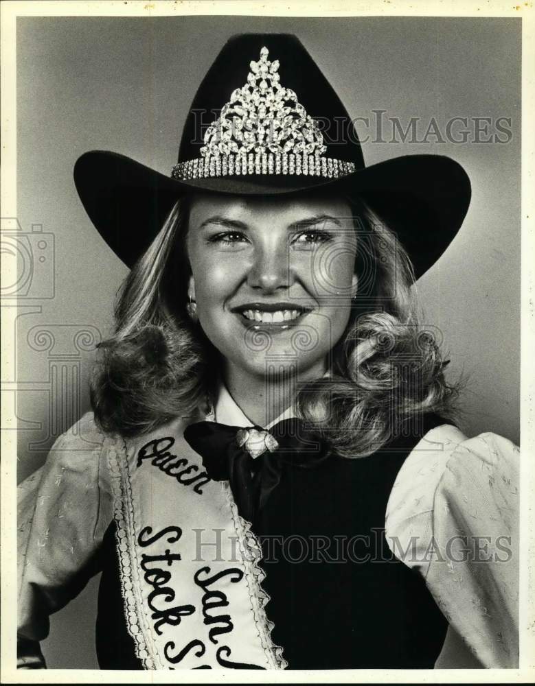 1985 Press Photo Bobbie Kay Tate, 1985 San Antonio Stock Show Rodeo Queen, Texas - Historic Images