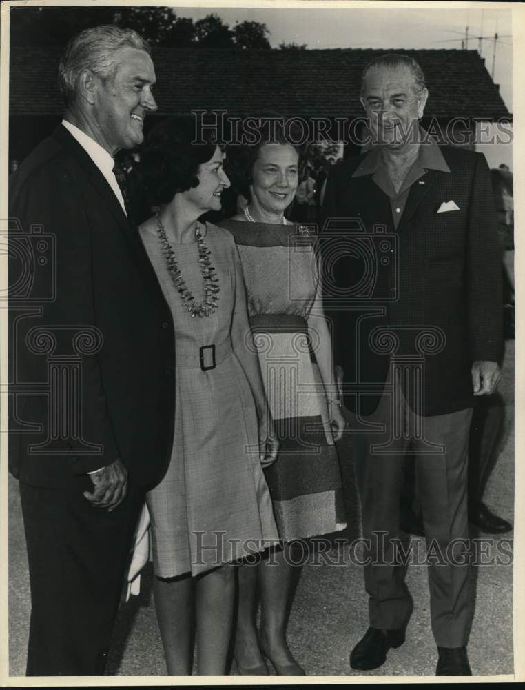 1968 President Johnson with Lady Bird and the Connally family, Texas - Historic Images