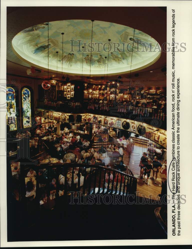 Press Photo View of the Hard Rock Cafe in Orlando, Florida - Historic Images