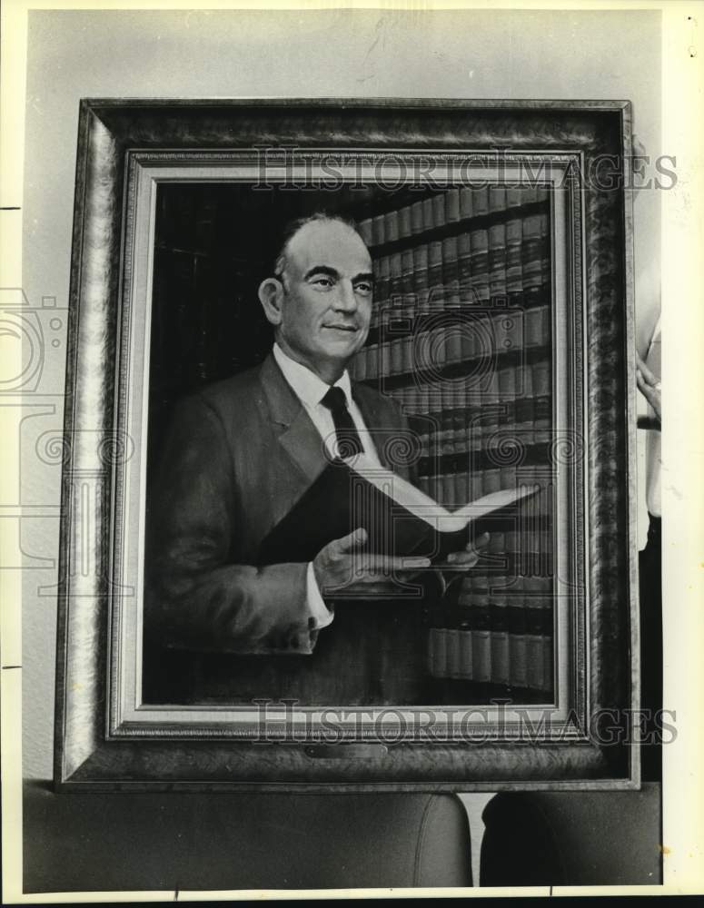 1986 Press Photo Painting of Robert Sawtelle, Texas - Historic Images