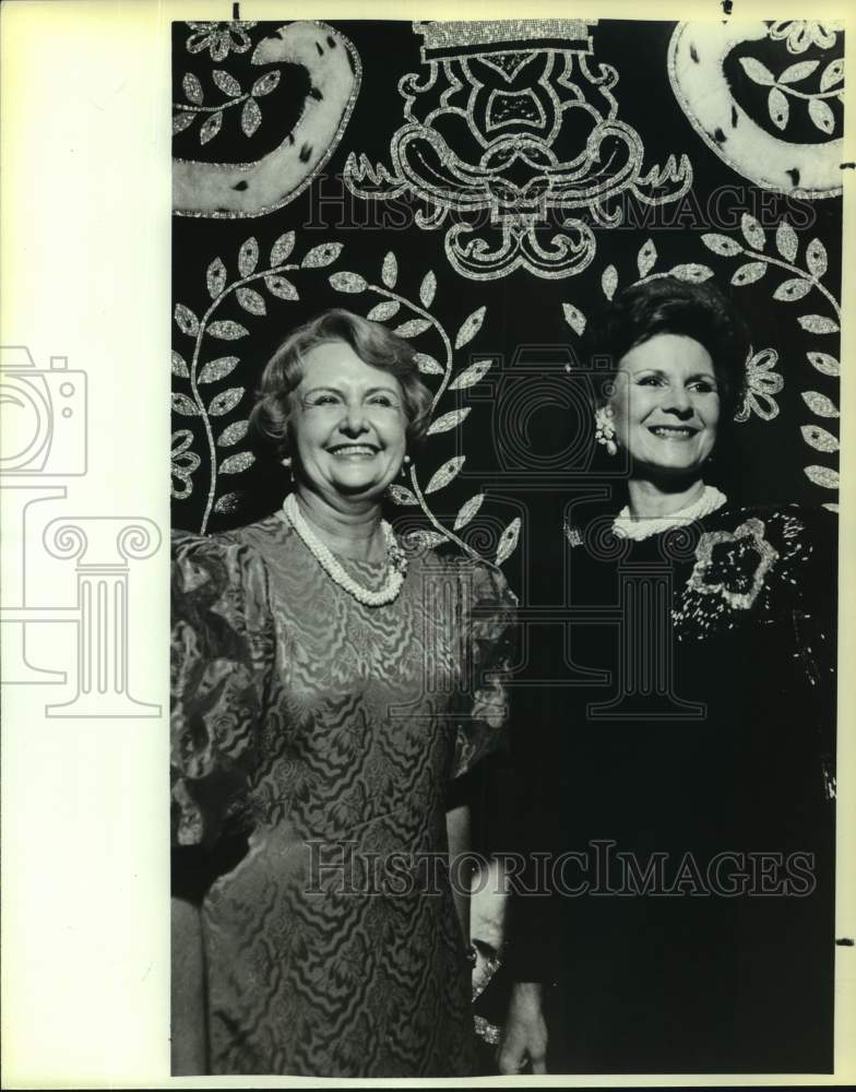 1985 Phyllis Vaughn and Tena Gorman at Chrysanthemum Ball, Texas-Historic Images