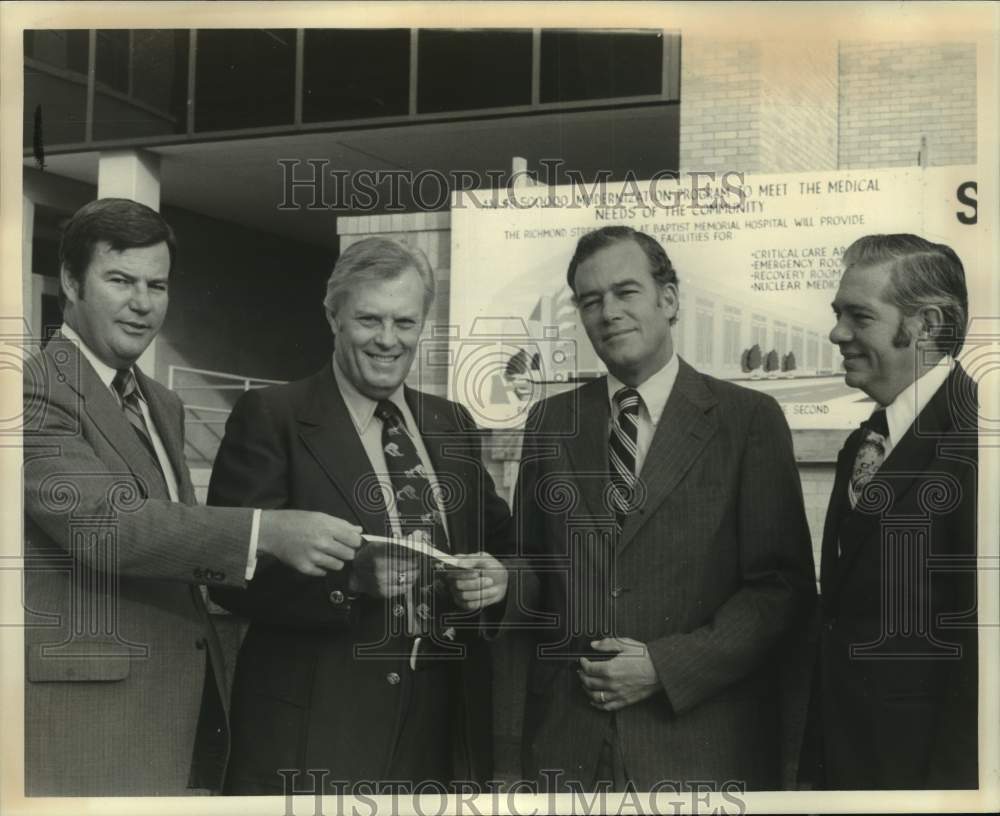 1977 Baptist Memorial Hospital System receives $10,000 check, Texas-Historic Images