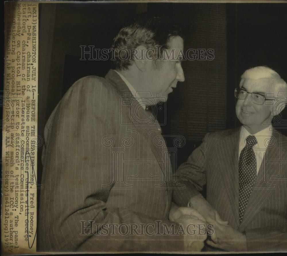 1975 Representative Fred Rooney and George Stafford, Washington-Historic Images