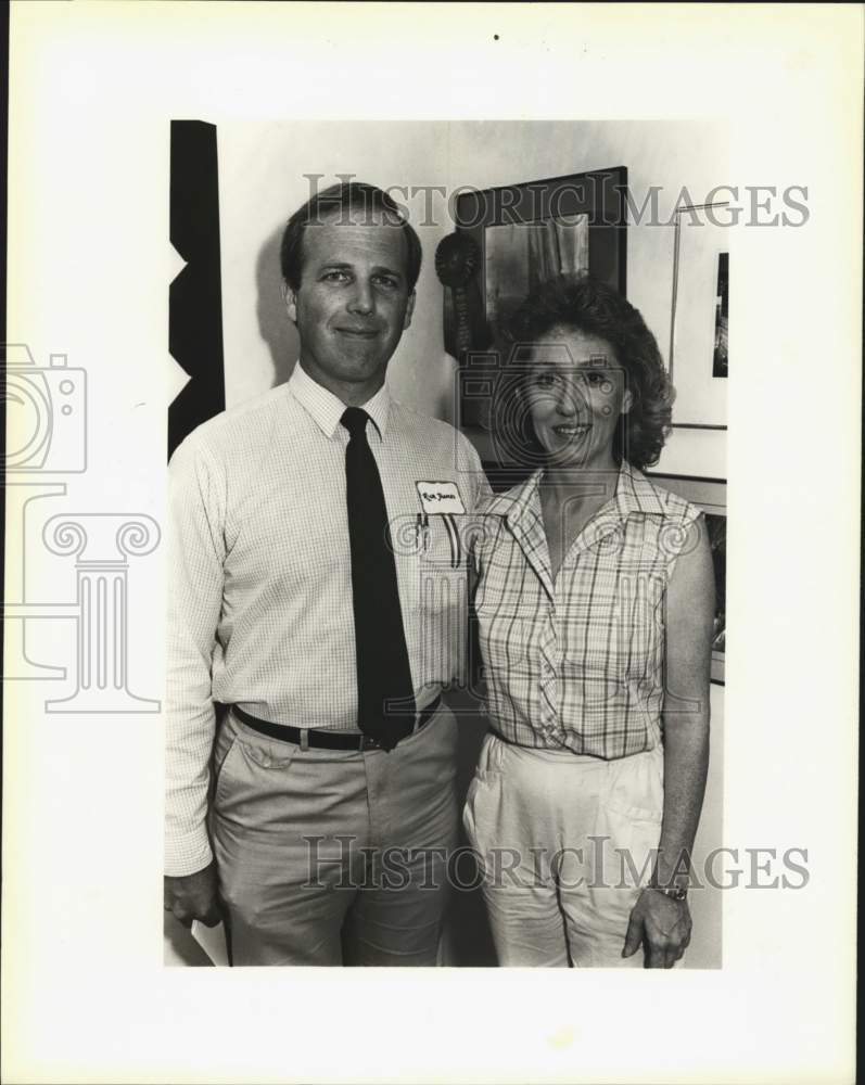 1980 Rick and Janet Thames at &quot;On My Own Time&quot; Art Show, Texas-Historic Images