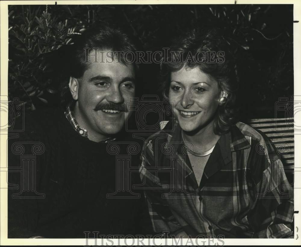 1985 Press Photo Kevin Trimble and Wendy Sommer at Retama Polo Center, Texas - Historic Images