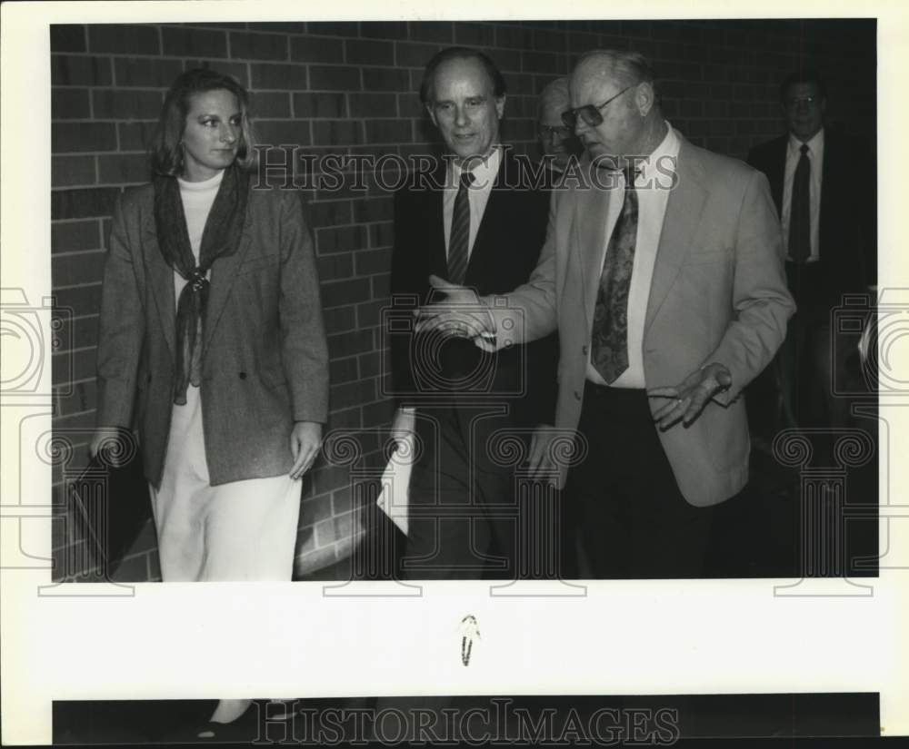 1992 Mayor Nelson Wolff attends Crime Summit at Valero, Texas-Historic Images
