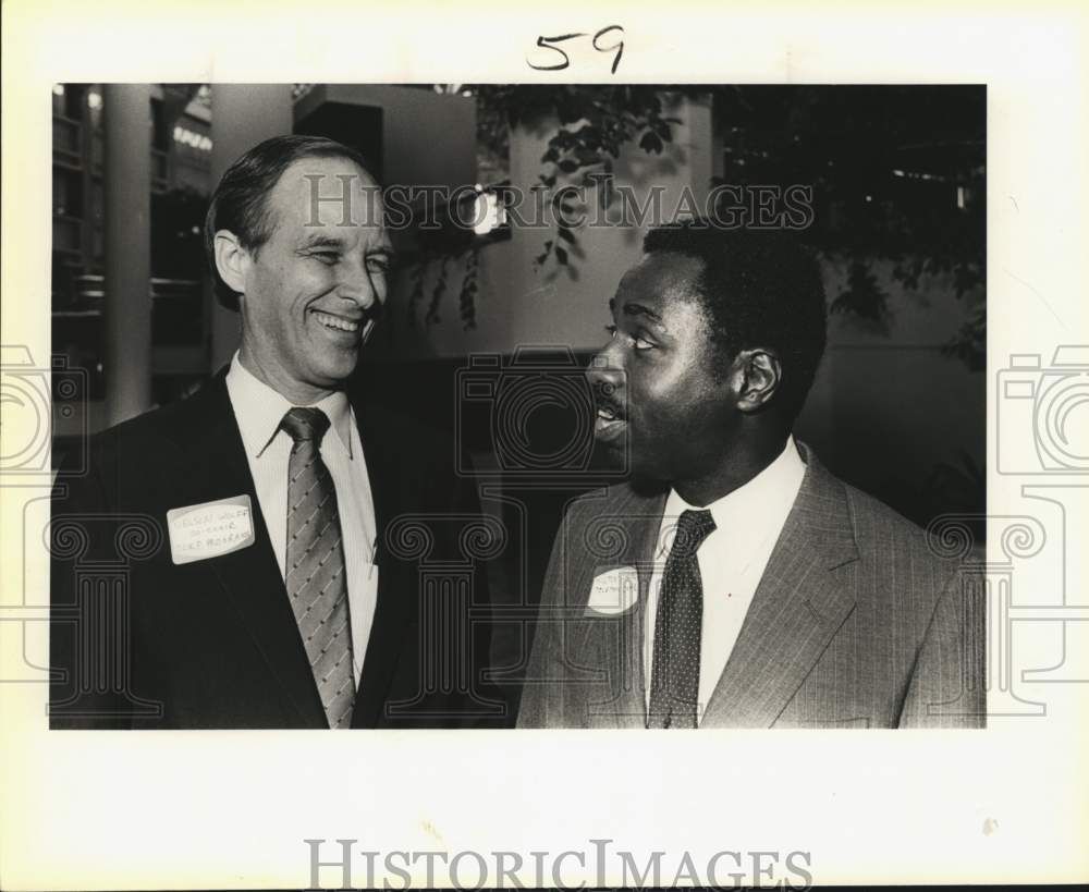 1980 Nelson Wolff and Hilton Garnes at Telethon Kickoff, Texas-Historic Images
