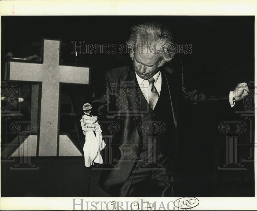 1984 Reverend Freddie Henning dancing at revival, Texas-Historic Images