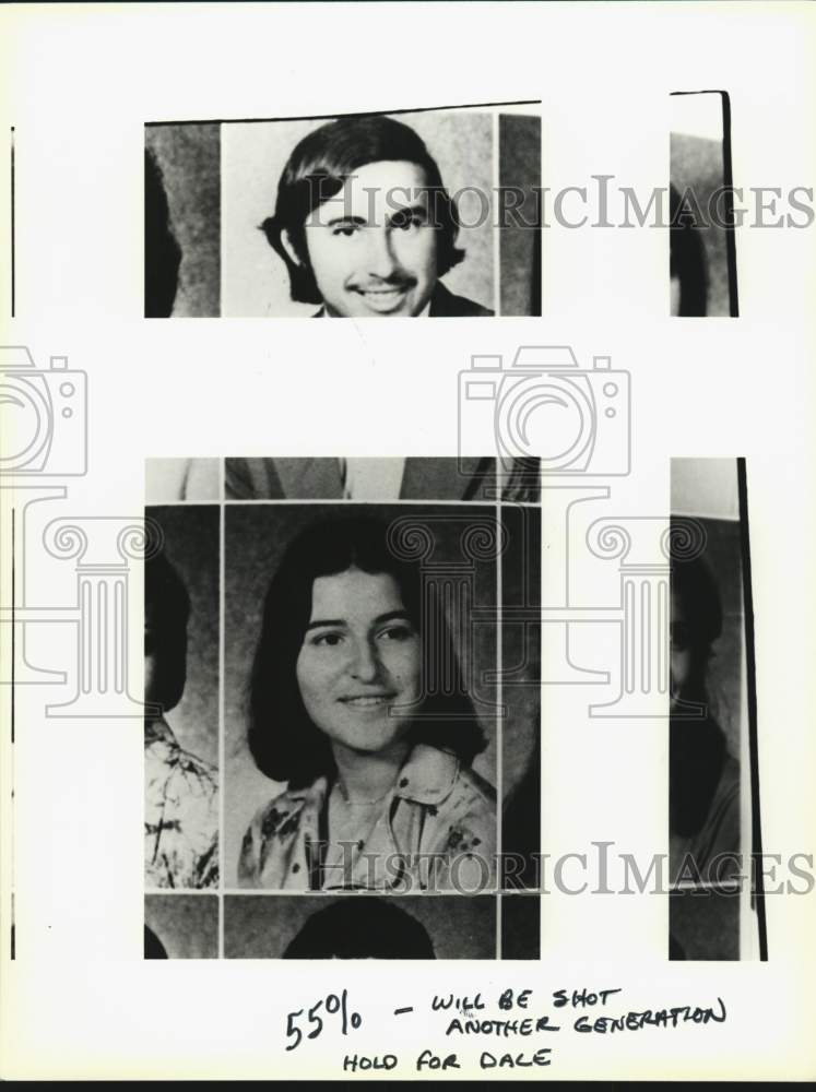 1992 High School photo of Lena Guerrero and classmate, Texas-Historic Images
