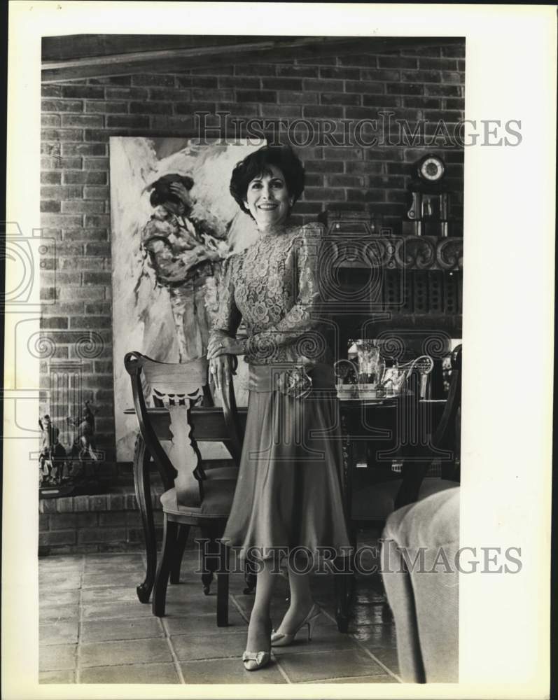 1987 Rozi Guajardo modeling Albert Nipon Fashions-Historic Images