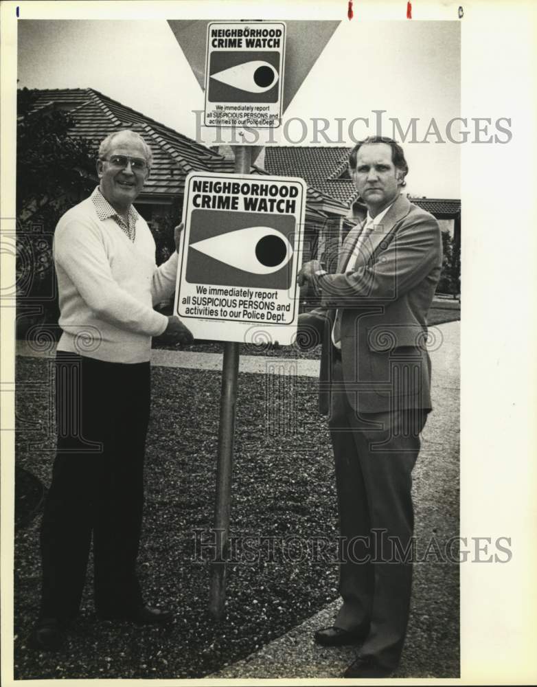 1985 Windcrest Neighborhood Watch Chairman and Police Chief, Texas-Historic Images