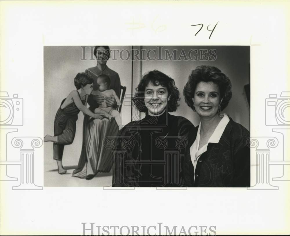 1987 Guests at reception for artist Jesse Trevino, Texas-Historic Images
