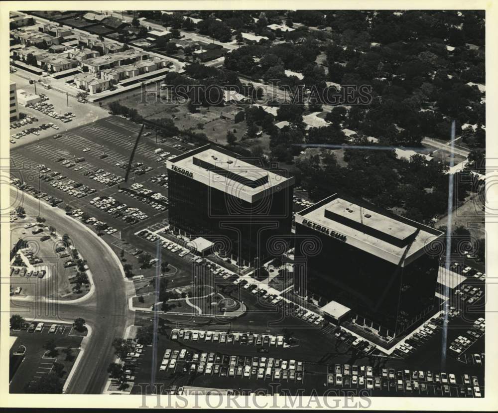 1980 Aerial view of Tesoro Petroleum Corporation, Texas-Historic Images