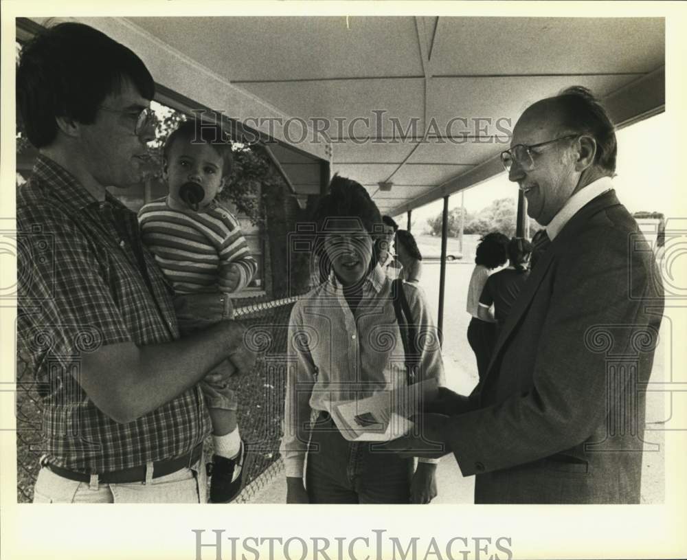 1984 Dale Haslacker, Northside ISD candidate at Mackey School, Texas-Historic Images