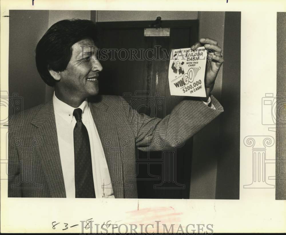 1983 Frank Wing Smiles At "Wingo" Card-Historic Images
