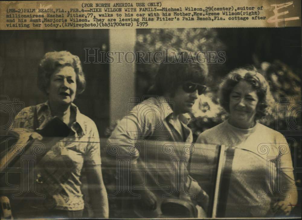 1975 Micheal Wilson, Irene Wilson and Marjorie Wilson in Palm Beach.-Historic Images