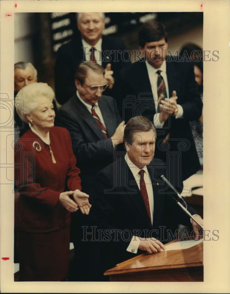 1991 Texas Speaker Gib Lewis at House of Representatives in Austin-Historic Images
