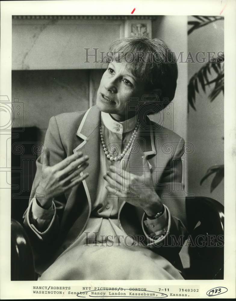 1983 Senator Nancy Landon Kassebaum of Kansas, Washington-Historic Images