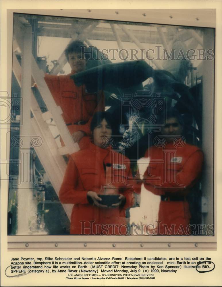 1990 Biosphere II candidates in a test cell in Arizona.-Historic Images