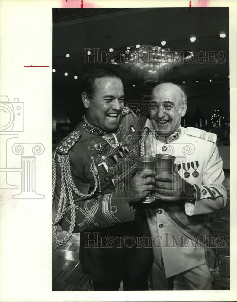 1982 George E. Fischer And Ralph Karam At Rey Feo Ball, Hilton Hotel-Historic Images