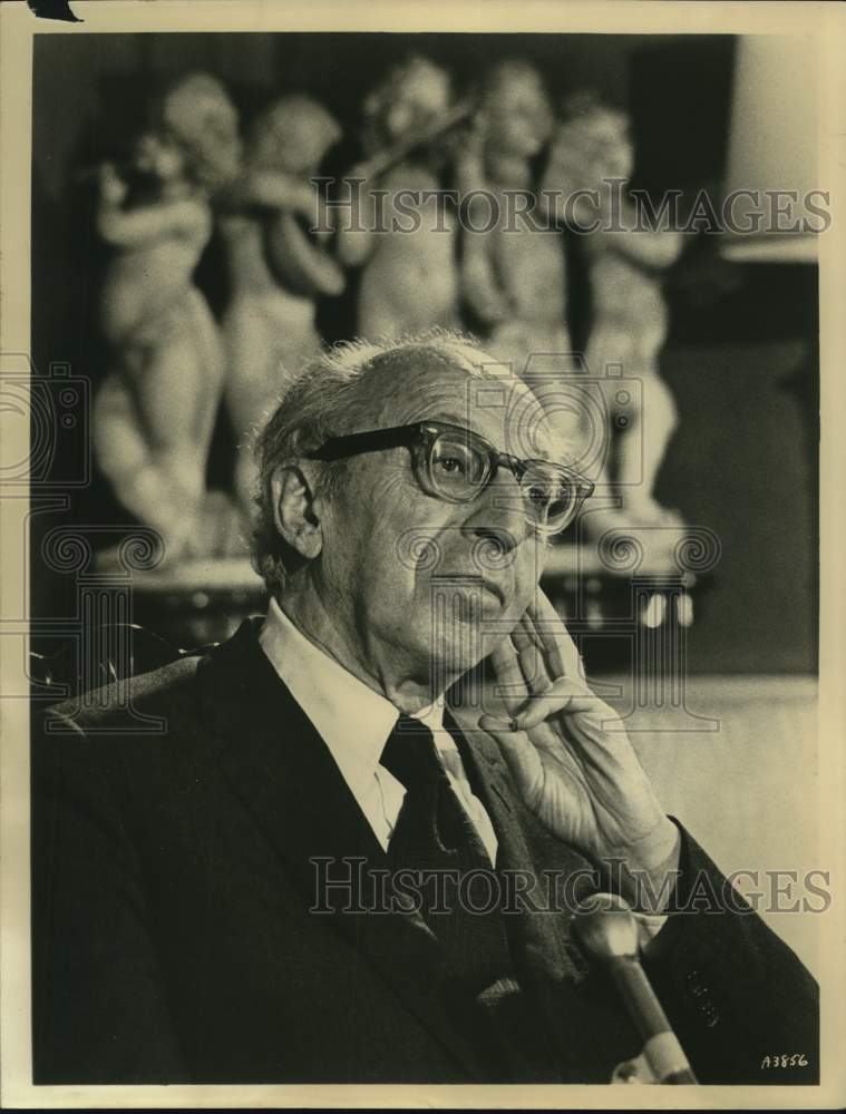 1979 Aaron Copland, composer, at microphone-Historic Images