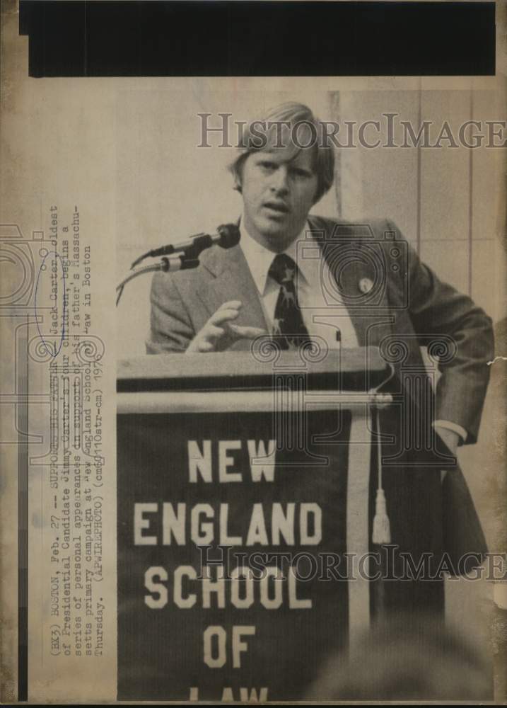 1976 Jack Carter, son of Presidential Candidate Jimmy Carter, Boston-Historic Images