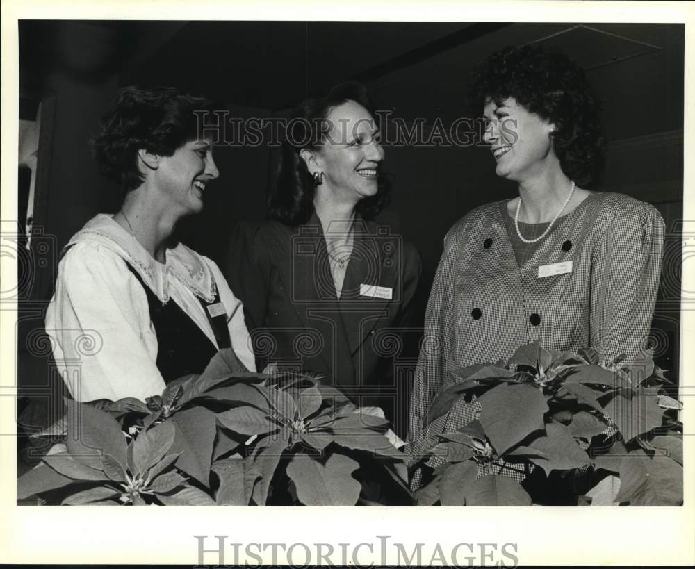 1989 Inner Wheel Christmas luncheon attendees in San Antonio-Historic Images