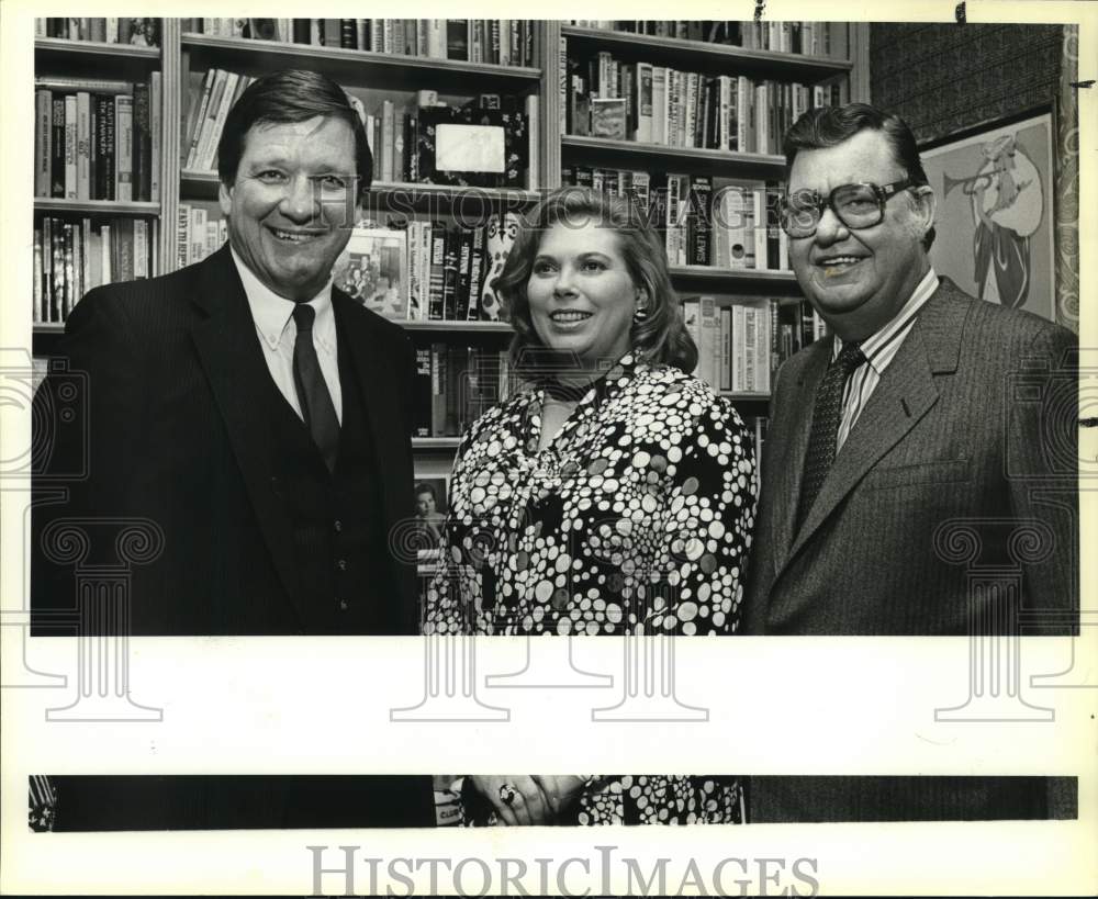 1985 Paul Ewen, Winston School head, with Robert &amp; Maggie Sheerin-Historic Images