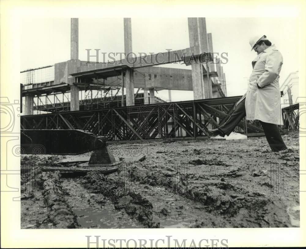 Reverend John Hagee at building site-Historic Images