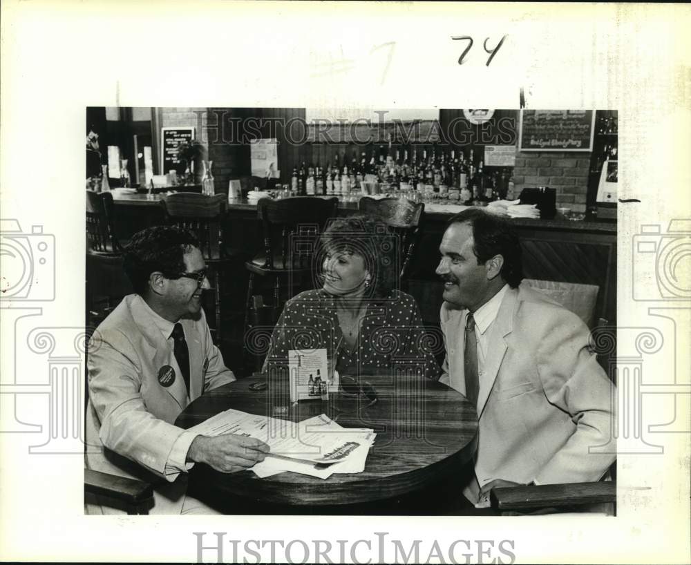 1980 Media Party at Texas 21 Restaurant, Texas-Historic Images