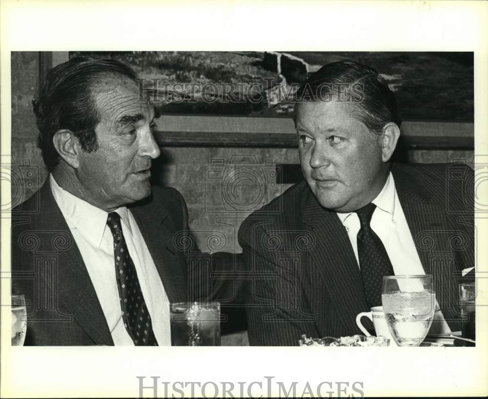 1983 Peter Haas and B. K. Johnson at United Way Luncheon, Texas-Historic Images