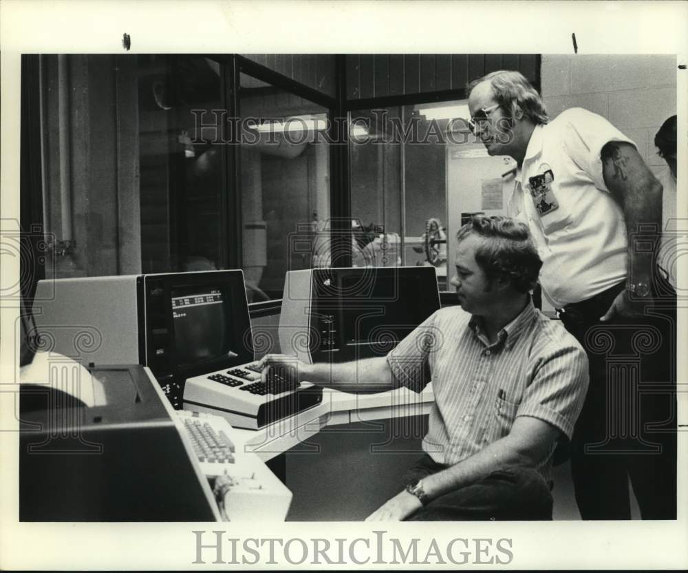 1975 Bob Laughton and Jim Westbrook at control center-Historic Images