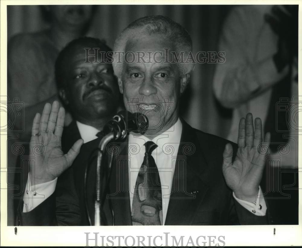 1991 Democratic Presidential Candidate Doug Wilder speaks, Texas-Historic Images