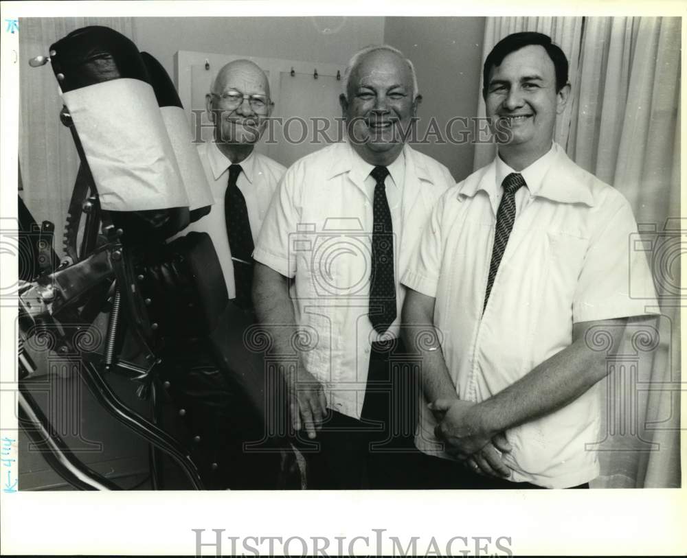 1989 Henry, Herbert And Keith Turley Of Turley Chiropractic Clinic-Historic Images