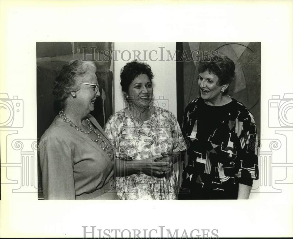 1987 Barbara Chittim, Anita Valencia, Betty Coakley at Art Opening-Historic Images